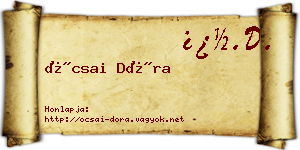 Ócsai Dóra névjegykártya